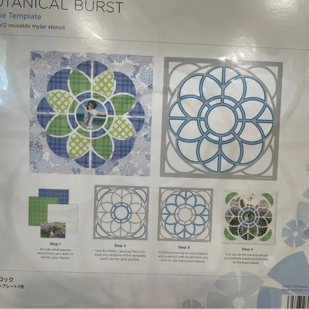 Creative Memories Botanical Burst Recipe Template Brand New - Picture 5 of 7